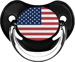 Drapeau Les États-Unis d'Amérique Tétine Physiologique Noir classique