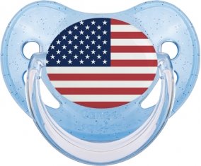 Drapeau États-Unis des îles mineures éloignées Sucete Physiologique Bleue à paillette