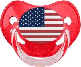 Drapeau États-Unis des îles mineures éloignées Sucete Physiologique Rouge à paillette