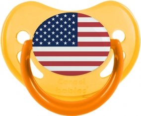 Drapeau États-Unis des îles mineures éloignées Sucete Physiologique Jaune phosphorescente