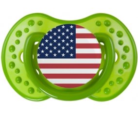 Drapeau États-Unis des îles mineures éloignées Tétine LOVI Dynamic Vert classique