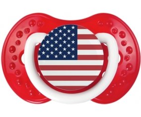 Drapeau États-Unis des îles mineures éloignées Tétine LOVI Dynamic Blanc-rouge classique