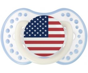 Drapeau États-Unis des îles mineures éloignées Tétine LOVI Dynamic Blanc-cyan classique