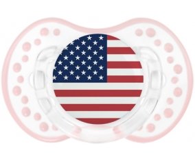 Drapeau États-Unis des îles mineures éloignées Tétine LOVI Dynamic Retro-blanc-rose-tendre classique