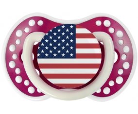 Drapeau États-Unis des îles mineures éloignées Tétine LOVI Dynamic Fuchsia phosphorescente