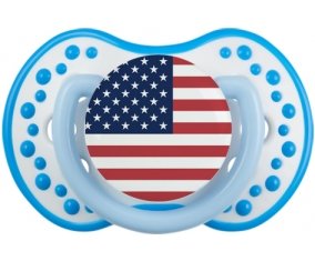 Drapeau États-Unis des îles mineures éloignées Tétine LOVI Dynamic Blanc-bleu phosphorescente