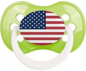 Drapeau États-Unis des îles mineures éloignées Sucette Anatomique Vert classique
