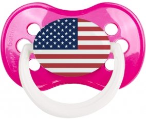 Drapeau États-Unis des îles mineures éloignées Sucette Anatomique Rose foncé classique
