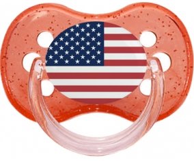 Drapeau États-Unis des îles mineures éloignées Sucette Cerise Rouge à paillette