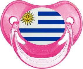 Drapeau Uruguay Sucette Physiologique Rose classique