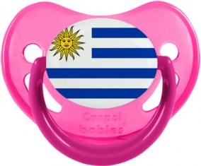 Drapeau Uruguay Sucette Physiologique Rose phosphorescente