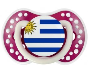 Drapeau Uruguay Sucette LOVI Dynamic Fuchsia phosphorescente
