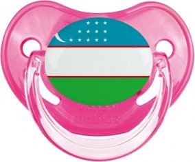Drapeau Ouzbékistan Sucette Physiologique Rose classique