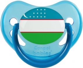 Drapeau Ouzbékistan Sucette Physiologique Bleue phosphorescente