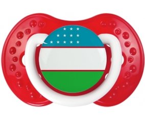 Drapeau Ouzbékistan Sucette LOVI Dynamic Blanc-rouge classique