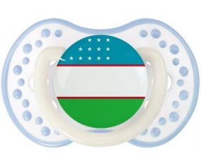 Drapeau Ouzbékistan Sucette LOVI Dynamic Blanc-cyan classique