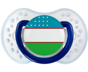 Drapeau Ouzbékistan Sucette LOVI Dynamic Marine-blanc-bleu classique