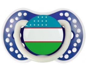 Drapeau Ouzbékistan Sucette LOVI Dynamic Bleu-marine phosphorescente
