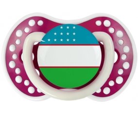 Drapeau Ouzbékistan Sucette LOVI Dynamic Fuchsia phosphorescente