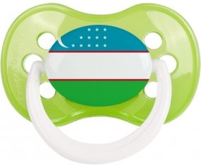 Drapeau Ouzbékistan Sucette Anatomique Vert classique