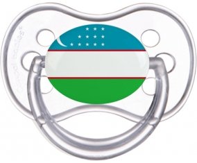 Drapeau Ouzbékistan Sucette Anatomique Transparente classique