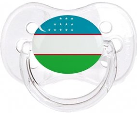 Drapeau Ouzbékistan Tétine Cerise Transparent classique