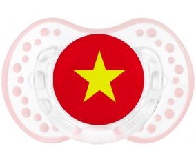 Drapeau Vietnam Sucette LOVI Dynamic Retro-blanc-rose-tendre classique