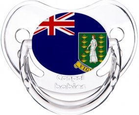 Drapeau Les iles vierges Sucette Physiologique Transparent classique