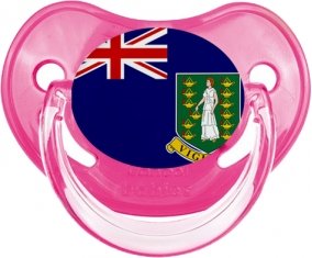 Drapeau Les iles vierges Sucette Physiologique Rose classique