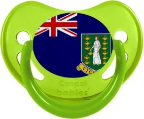 Drapeau Les iles vierges Sucette Physiologique Vert phosphorescente