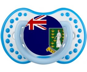 Drapeau Les iles vierges Sucette LOVI Dynamic Blanc-bleu phosphorescente