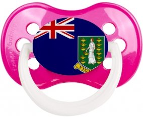 Drapeau Les iles vierges Sucette Anatomique Rose foncé classique