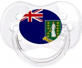 Drapeau Les iles vierges Tétine Cerise Transparent classique