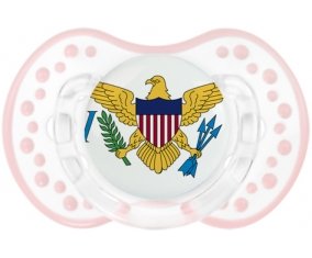 Drapeau Îles Vierges britanniques Sucete LOVI Dynamic Retro-blanc-rose-tendre classique