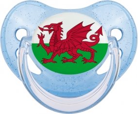 Drapeau Pays de Galles Sucete Physiologique Bleue à paillette