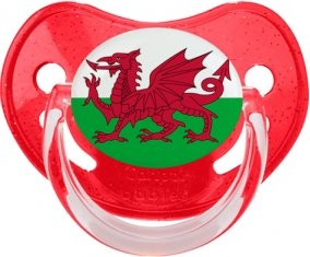 Drapeau Pays de Galles Sucete Physiologique Rouge à paillette