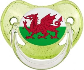 Drapeau Pays de Galles Sucete Physiologique Vert à paillette
