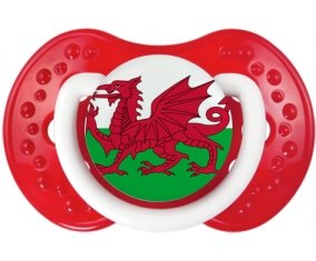 Drapeau Pays de Galles Tétine LOVI Dynamic Blanc-rouge classique