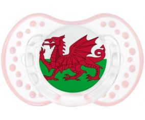 Drapeau Pays de Galles Tétine LOVI Dynamic Retro-blanc-rose-tendre classique