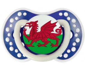 Drapeau Pays de Galles Tétine LOVI Dynamic Bleu-marine phosphorescente