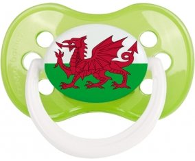 Drapeau Pays de Galles Sucette Anatomique Vert classique