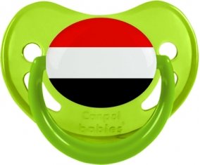 Drapeau Yémen Sucette Physiologique Vert phosphorescente
