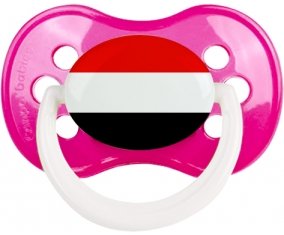 Drapeau Yémen Sucette Anatomique Rose foncé classique