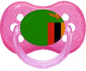 Drapeau Zambie Sucete Cerise Rose à paillette