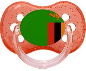 Drapeau Zambie Sucete Cerise Rouge à paillette
