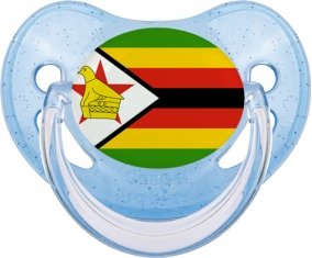Drapeau Zimbabwe Sucete Physiologique Bleue à paillette