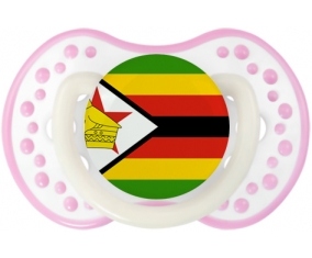 Drapeau Zimbabwe Tétine LOVI Dynamic Blanc-rose phosphorescente