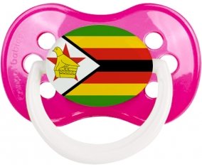 Drapeau Zimbabwe Sucette Anatomique Rose foncé classique