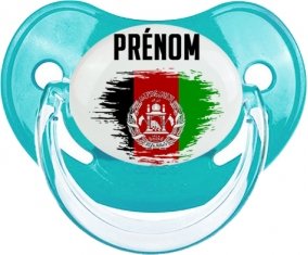 Drapeau effet pinceau Afghanistan avec prénom : Sucette Physiologique personnalisée