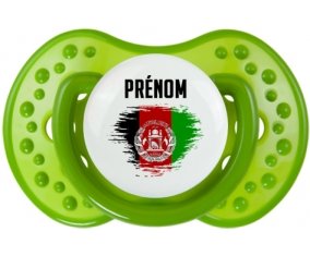 Drapeau effet pinceau Afghanistan avec prénom : Sucette LOVI Dynamic personnalisée